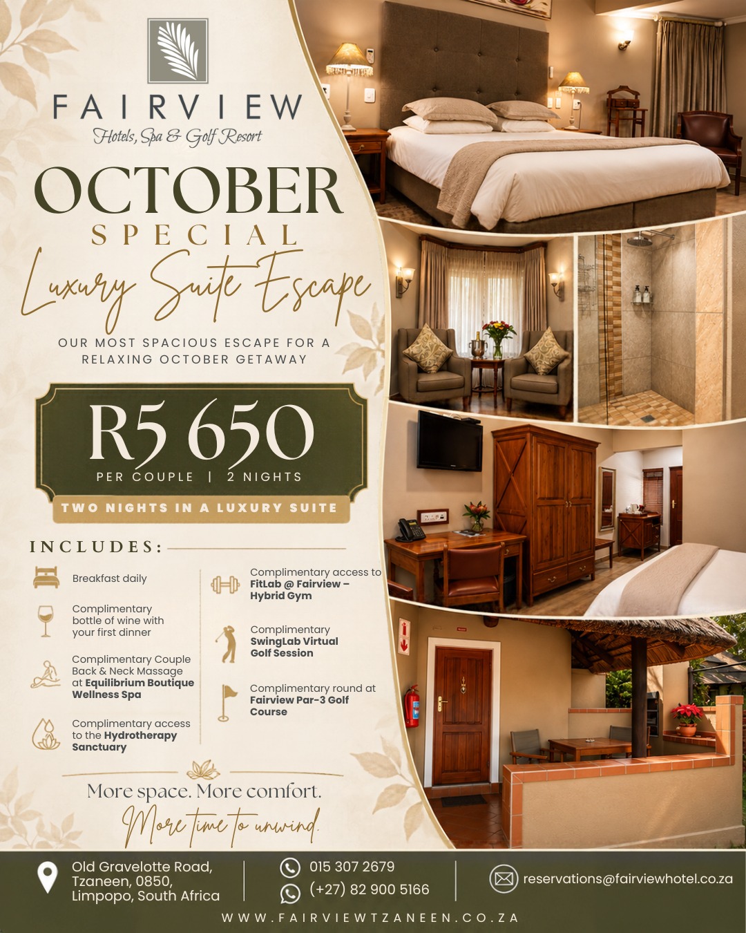 October Luxury Suite Escape